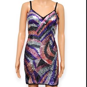 Sho Max Originals Vibrant Sequin Mini Dress